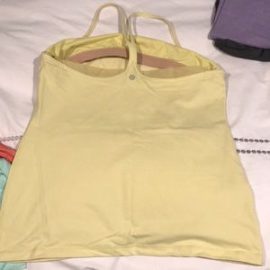 lululemon athletica Tops - Lululemon light yellow racer back workout top lululemon athletica Tops - Lululemon light yellow racer back workout top